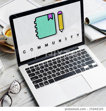 Notebook Pencil Write Communication Graphic Concept 25848105