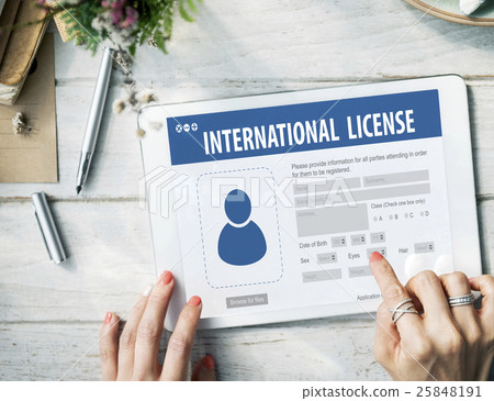 International Driver's License Card Identification Data Information Concept 25848191
