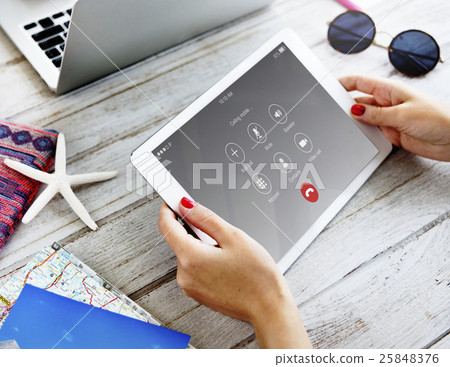 Outgoing Call Calling Communication Concept Outgoing Call Calling Communication Concept 25848376