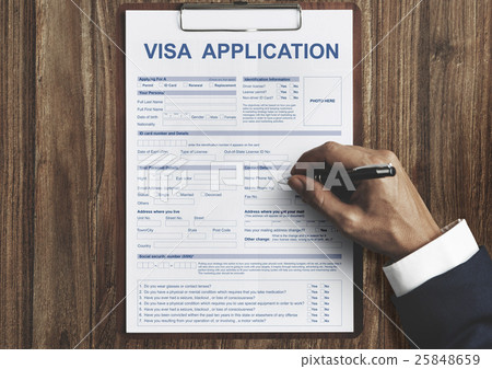 Visa Application Form Immigration Concept 25848659