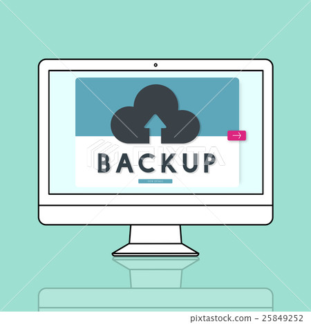 Cloud Backup Upload Transfer Sync Graphic Concept Cloud Backup Upload Transfer Sync Graphic Concept 25849252