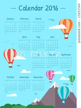 Illustrations calendar for 2016 Illustrations calendar for 2016 25852584