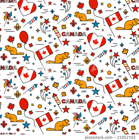 Seamles pattern for Canada Day 1st of July. Seamles pattern for Canada Day 1st of July. 25852592