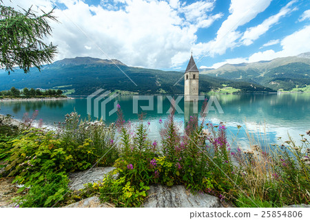 Bell tower of the Reschensee (Resia) South Tyrol Italy 25854806