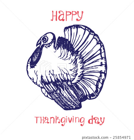 Hand drawn vector Thanksgiving Day background Hand drawn vector Thanksgiving Day background 25854971