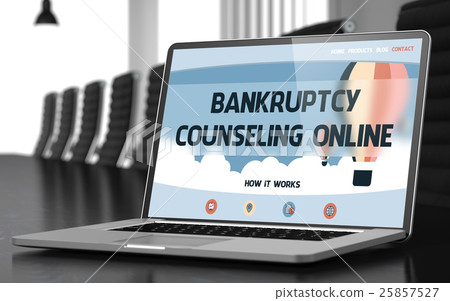 Bankruptcy Counseling Online on Laptop in 25857527