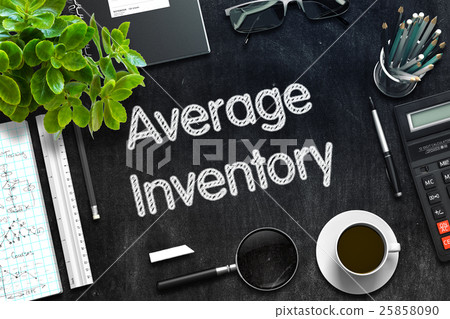 Average Inventory - Text on Black Chalkboard. 3D - Stock Illustration ...