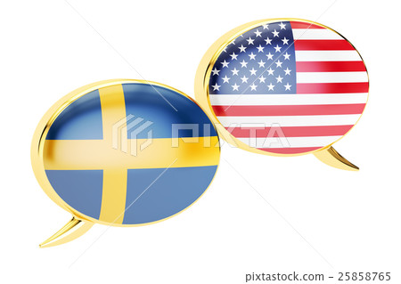 Speech bubbles, Sweden-USA conversation 25858765