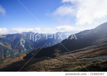 Kurobe Dam watching from Taikan Peak Kurobe Dam watching from Taikan Peak 25860367