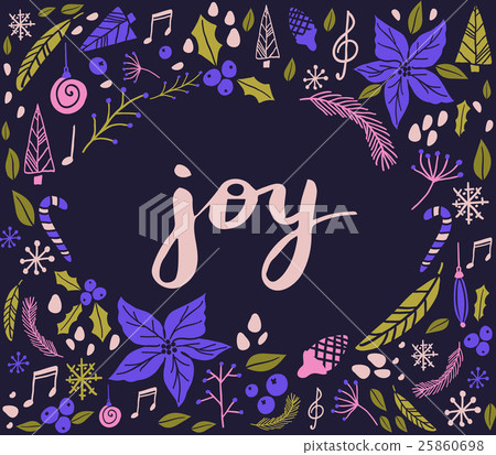 Christmas card with fir tree 25860698