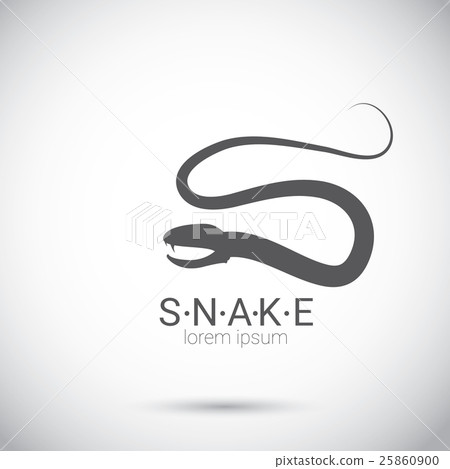 vector snake simple black logo design element. 25860900