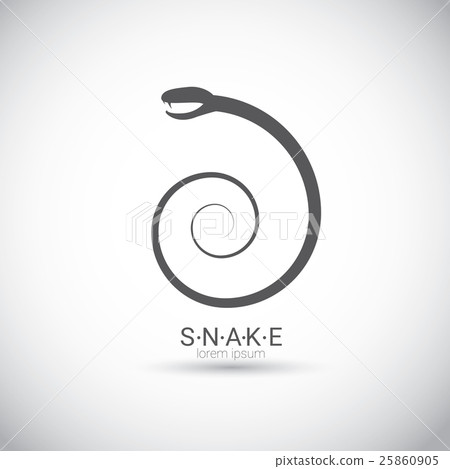 vector snake simple black logo design element. 25860905