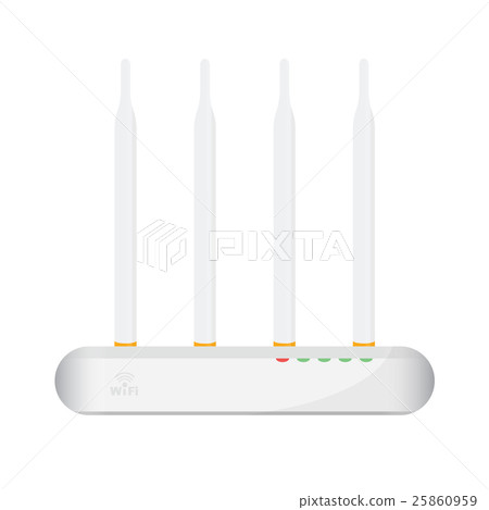 Wireless access point concept, Have four antenna. Wireless access point concept, Have four antenna. 25860959