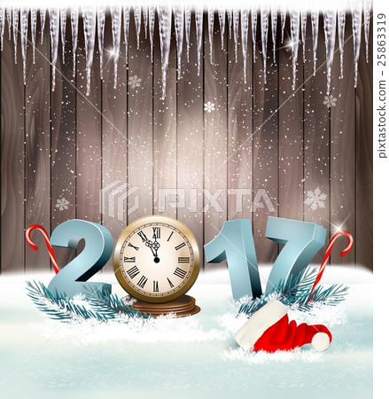 Happy new year 2017! New year design template Happy new year 2017! New year design template 25863319