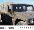 Personnel transportation vehicle waiting at the beginning of descent training to be held in the new spring at Narashino garrison in Funabashi City, Chiba Prefecture 25863332