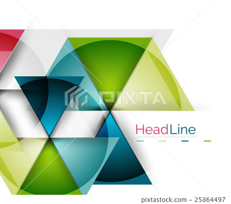 Glossy glass modern triangle layout 25864497