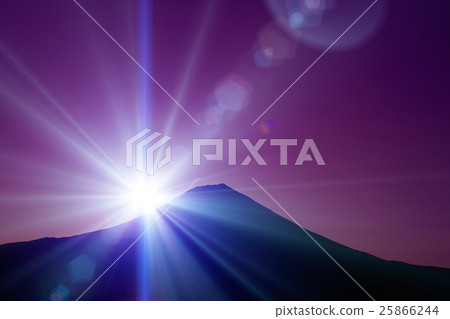 富士山和早晨的太陽 富士山和早晨的太陽 25866244