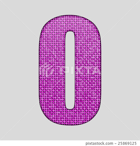 Pink sequins sings. Sequins alphabet. Eps 10.  25869125