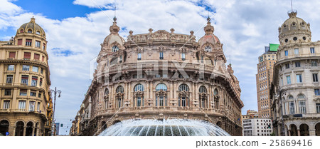 Piazza De Ferrari main square in Genoa 25869416