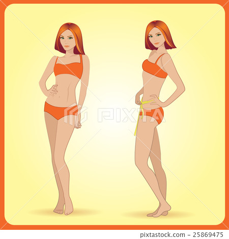 Girl with measuring tape Girl with measuring tape 25869475