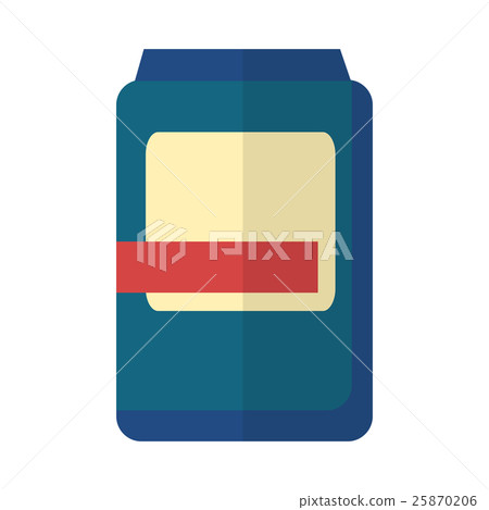 Blue Plastic Bank with White-Red Label 25870206