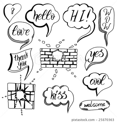 set of speech bubbles set of speech bubbles 25870363