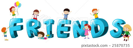 Font design for word friends 25870735