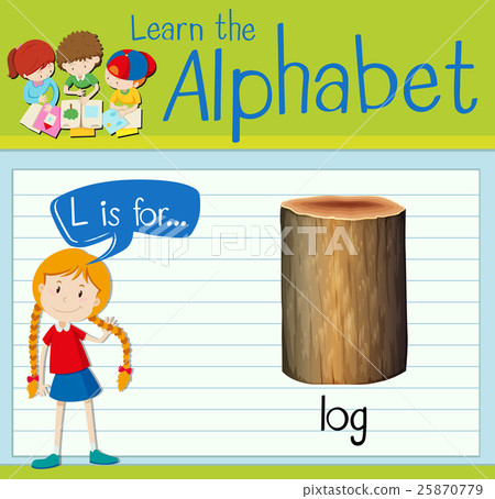 Flashcard letter L is for log 25870779