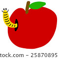 worm in red apple 25870895