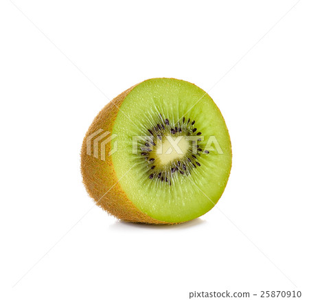 Slice kiwi fruit isolated on a white background 25870910