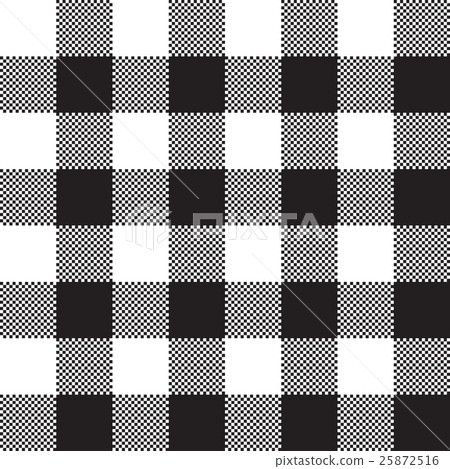 Black White Check Pattern Seamless Fabric Texture Stock Illustration