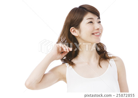 美容女性皮膚護理美容年輕女子微笑身體護理 25872855