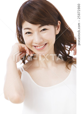 美容女性皮膚護理美容年輕女子微笑身體護理 25872860