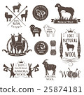Wool labels and design elements. 25874181