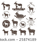 Angora goat emblems collection. 25874189