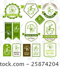 Ginkgo biloba. Labels, stickers, badges collection 25874204