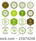 Ginkgo biloba circle and hexagon stamps, stickers 25874206