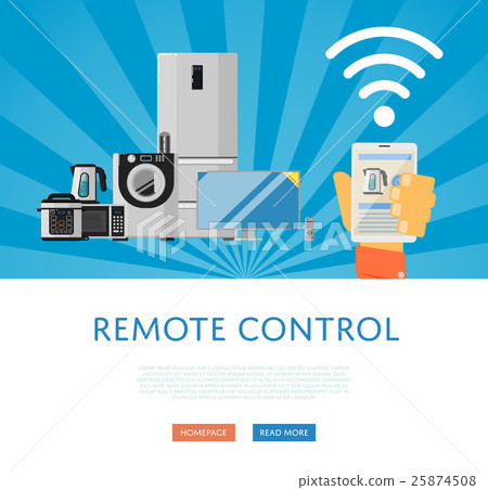 Remote control for household appliances concept 25874508