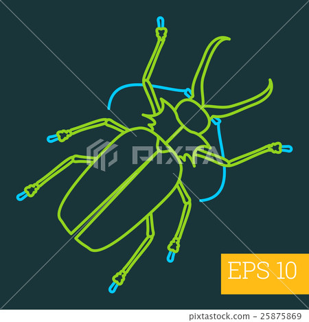 capnodis insect outline vector 25875869