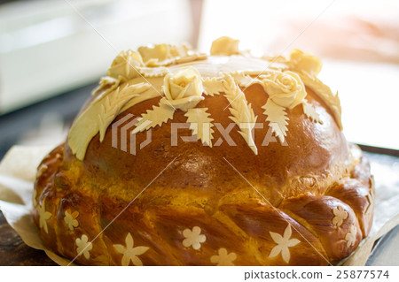 Wedding bread with decoration. Wedding bread with decoration. 25877574