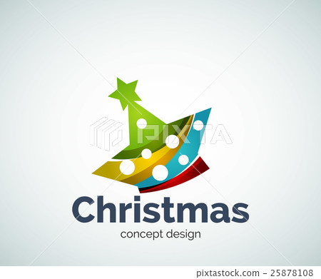 Vector Christmas or New Year star decoration logo 25878108