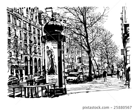 Boulevard in Paris Boulevard in Paris 25880567