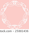 white circle ornament design on pink background 25881436