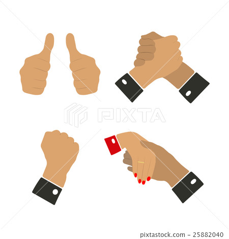 Icons hand gestures, vector illustration. Icons hand gestures, vector illustration. 25882040