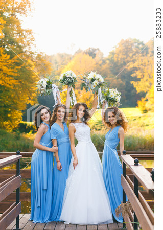 Bride with bridesmaids Bride with bridesmaids 25883233