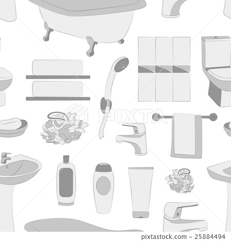 Bathroom elements pattern 25884494