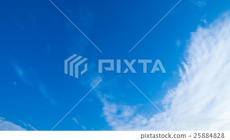 10月上旬的天空和雲彩（16：9更多藍色與修飾） 25884828