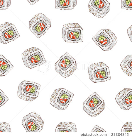 Sushi seamless pattern Sushi seamless pattern 25884845