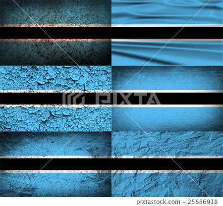 Set of six flags Botswana with old texture. Vector - Stock Illustration ...