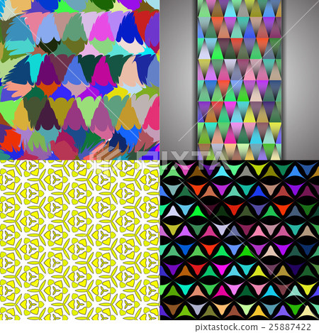 Set of Abstract rainbow colorful tiles mosaic pain Set of Abstract rainbow colorful tiles mosaic pain 25887422